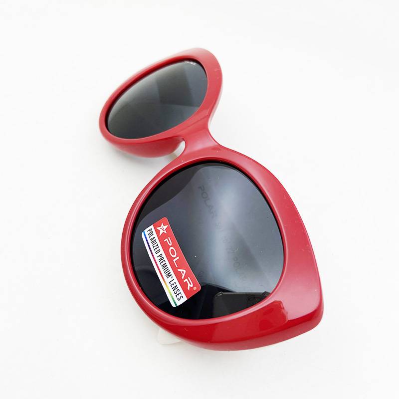 Exporting original single children polarized sunglasses red cat -eye girl sunglasses protection ultraviolet sun sunscreen sunscreen