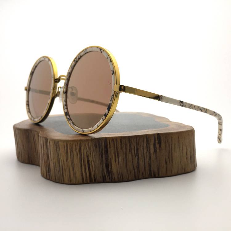 COM exported original single -tail cargo plate alloys in the large face large face, big round frame retro sunglasses sunglasses men and women