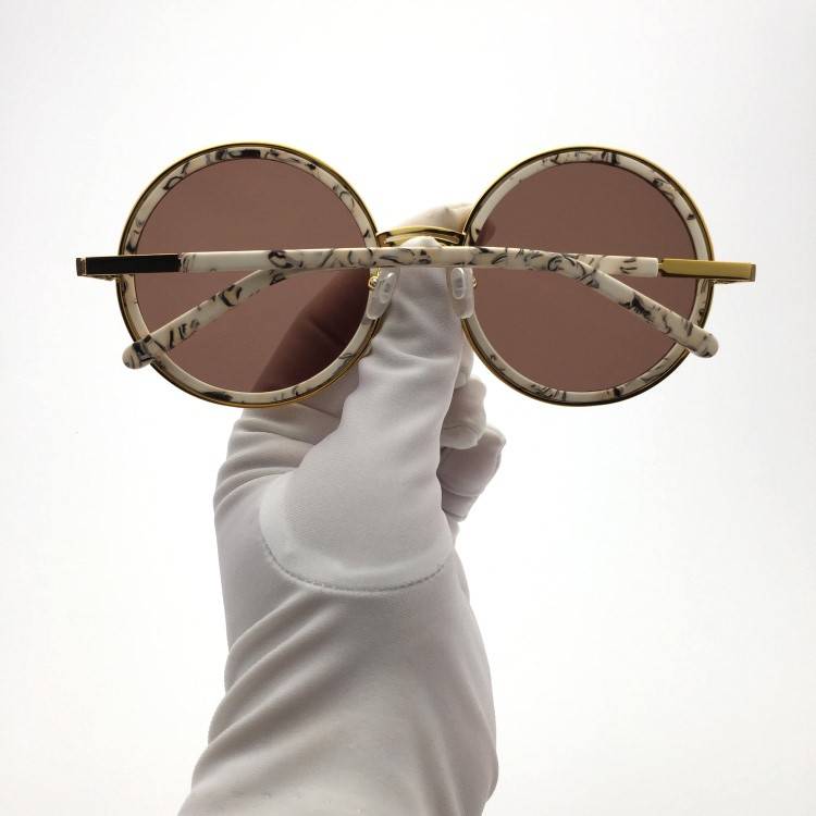 COM exported original single -tail cargo plate alloys in the large face large face, big round frame retro sunglasses sunglasses men and women