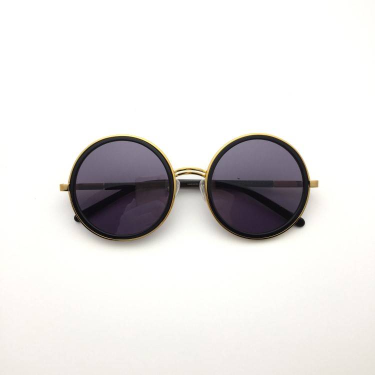 COM exported original single -tail cargo plate alloys in the large face large face, big round frame retro sunglasses sunglasses men and women