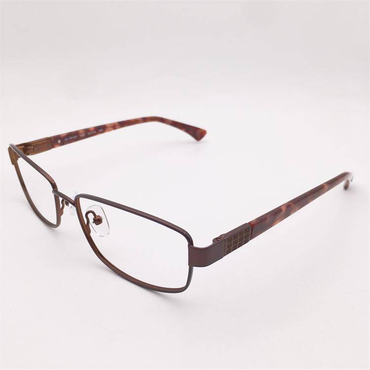 Treasured orphan original single coffee color full -frame small round frame spring board anti -allergic mirror legs literary glasses shelf female