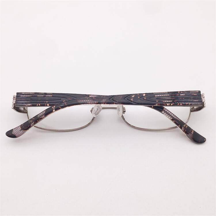 Original single French order gun color alloy full -frame small round frame spring board anti -allergic mirror leg glasses shelf female