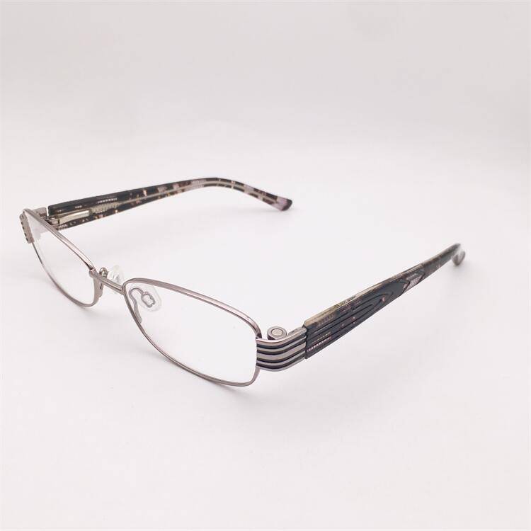 Original single French order gun color alloy full -frame small round frame spring board anti -allergic mirror leg glasses shelf female