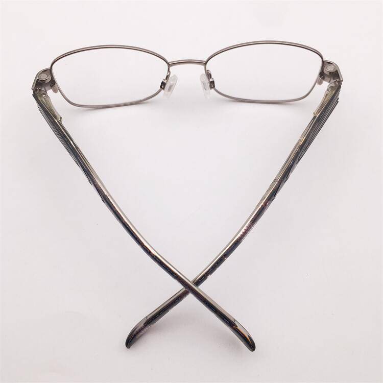 Original single French order gun color alloy full -frame small round frame spring board anti -allergic mirror leg glasses shelf female