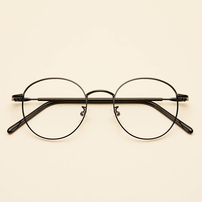 Full -frame ultra -light myopia glasses female circular retro glasses frame with anti -blue light radiation eye mirror glasses frame female