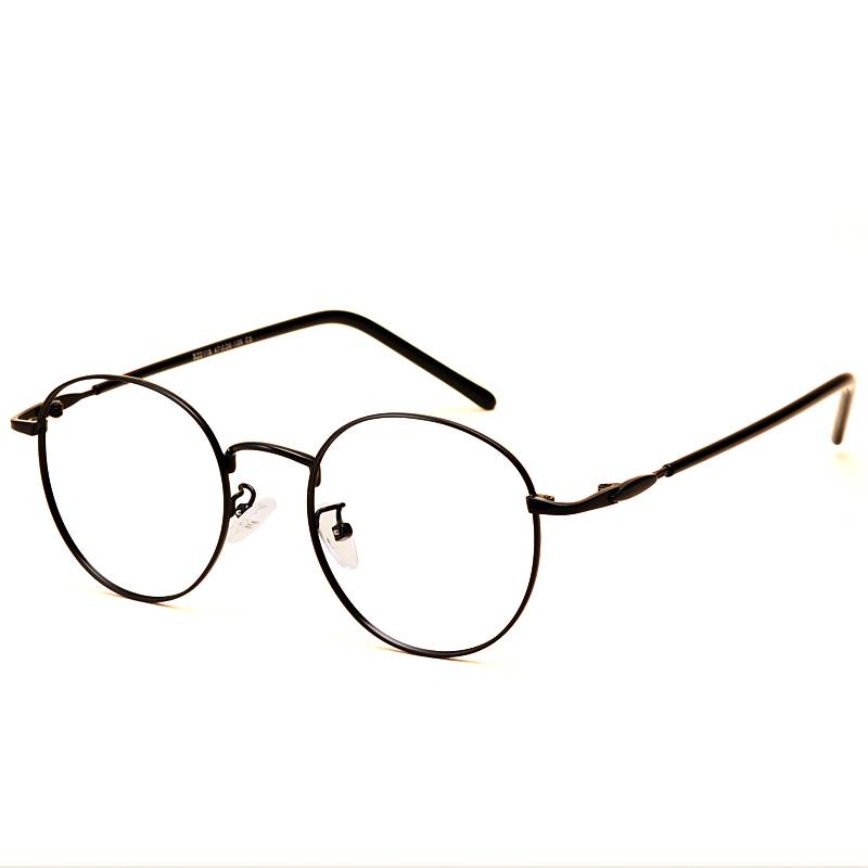 Full -frame ultra -light myopia glasses female circular retro glasses frame with anti -blue light radiation eye mirror glasses frame female