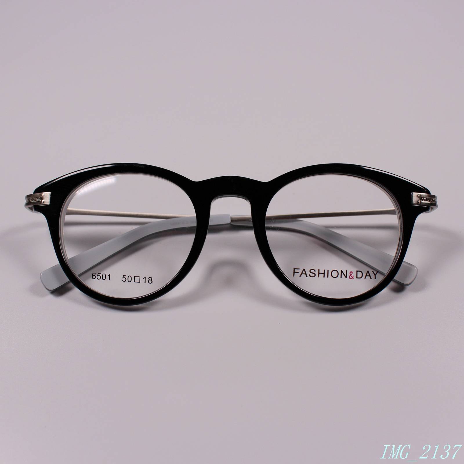 Factory retro Vintage small round frame plate+metal leg glasses frame glasses frame 6501 5 color