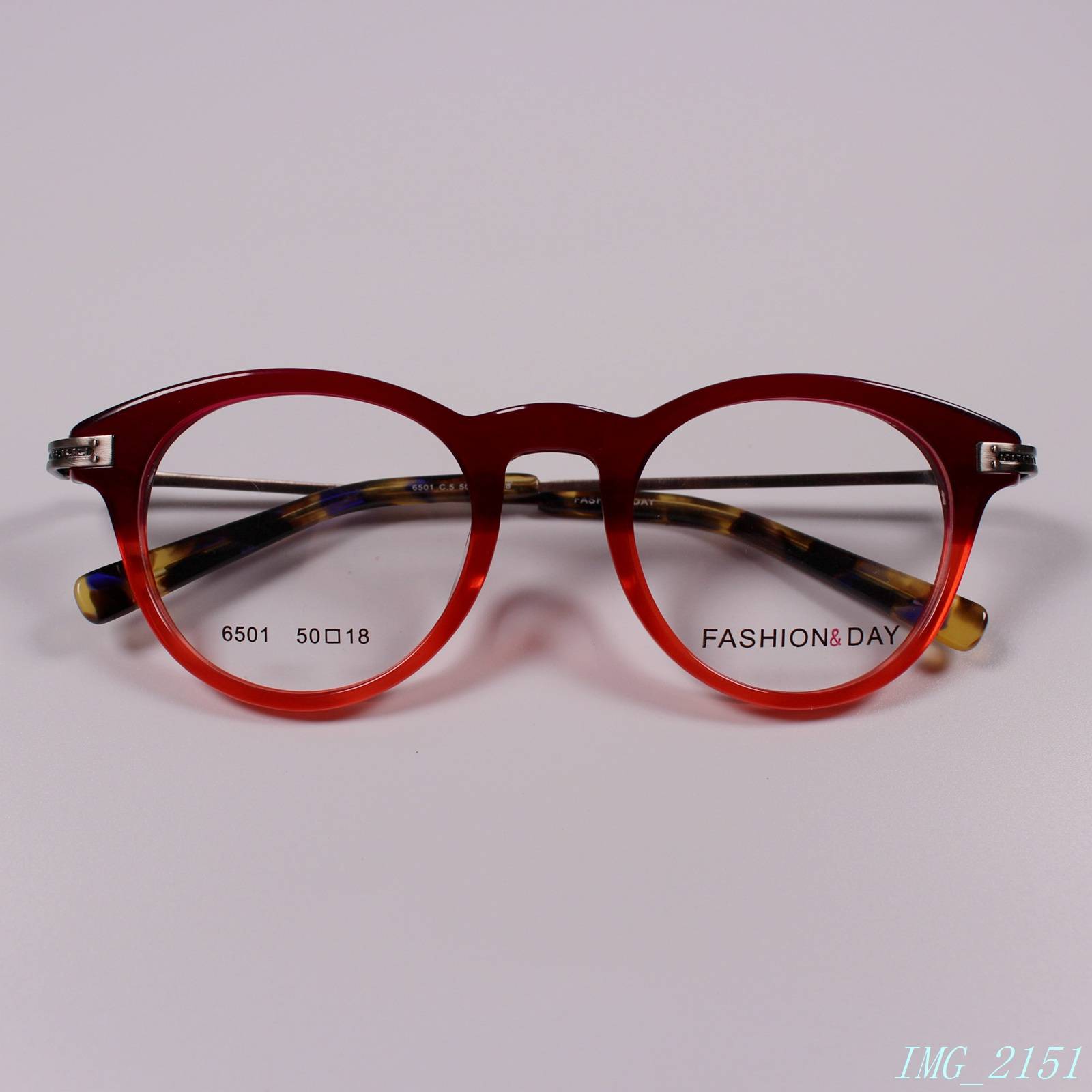 Factory retro Vintage small round frame plate+metal leg glasses frame glasses frame 6501 5 color