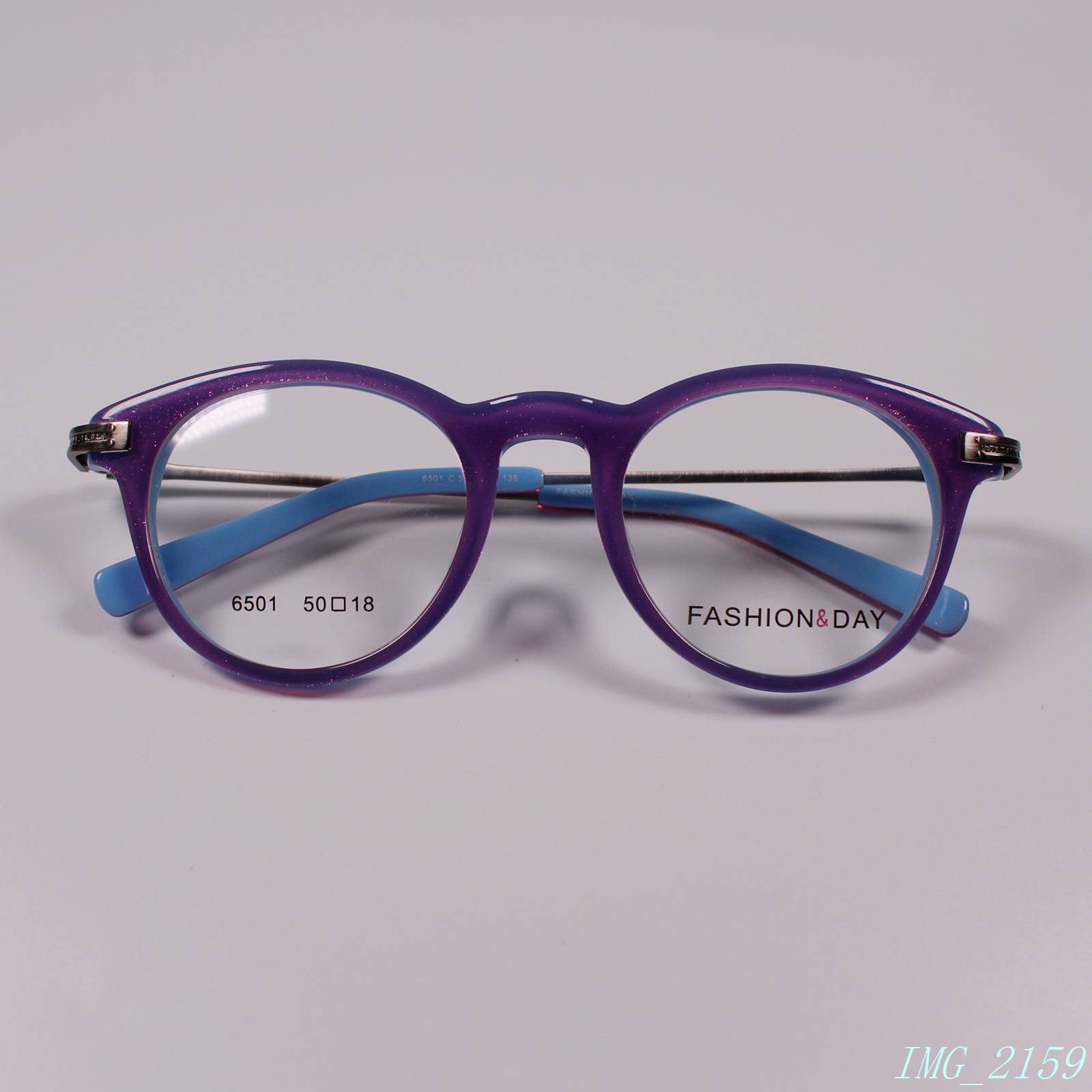 Factory retro Vintage small round frame plate+metal leg glasses frame glasses frame 6501 5 color