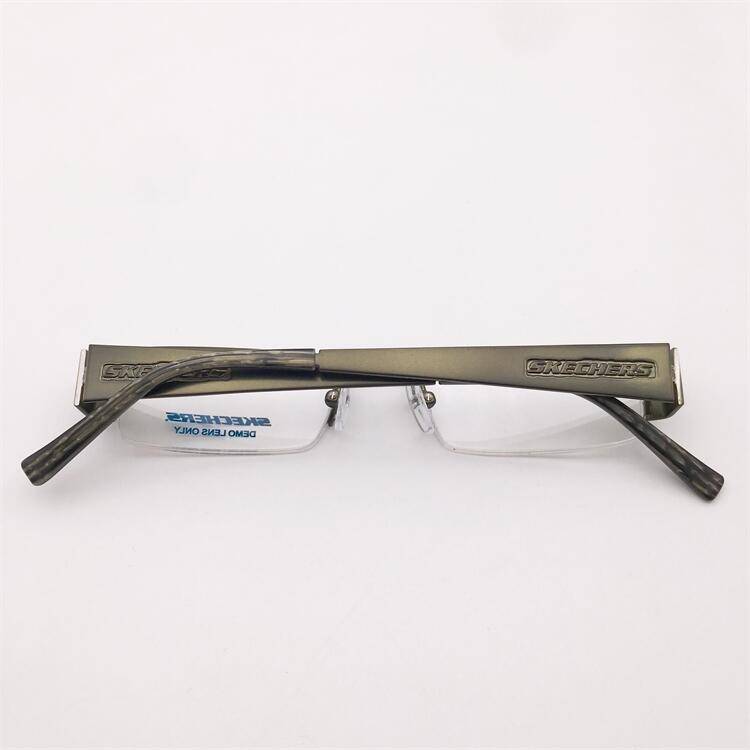 Treasured orphan original single green alloy business temperament half -frame spring mirror legs, glasses rack men and women