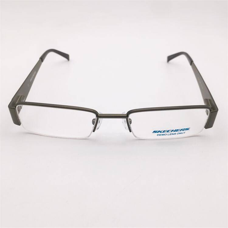 Treasured orphan original single green alloy business temperament half -frame spring mirror legs, glasses rack men and women