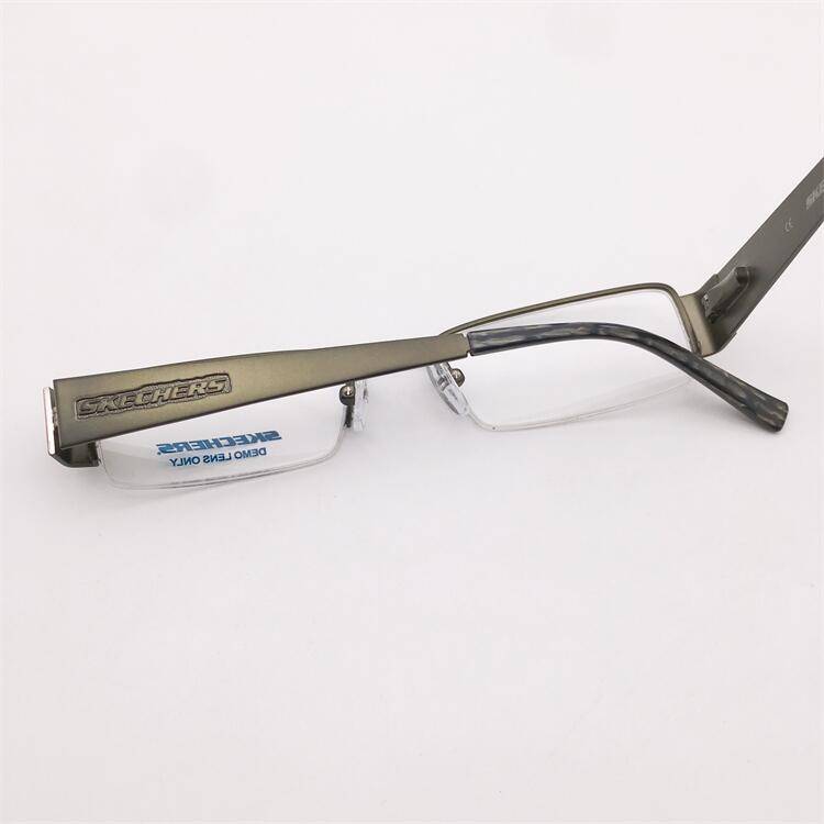 Treasured orphan original single green alloy business temperament half -frame spring mirror legs, glasses rack men and women