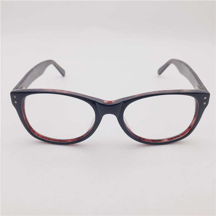Original single -colored full -frame small round frame spring mirror leg thick legs retro literary and artistic glasses rack men and women