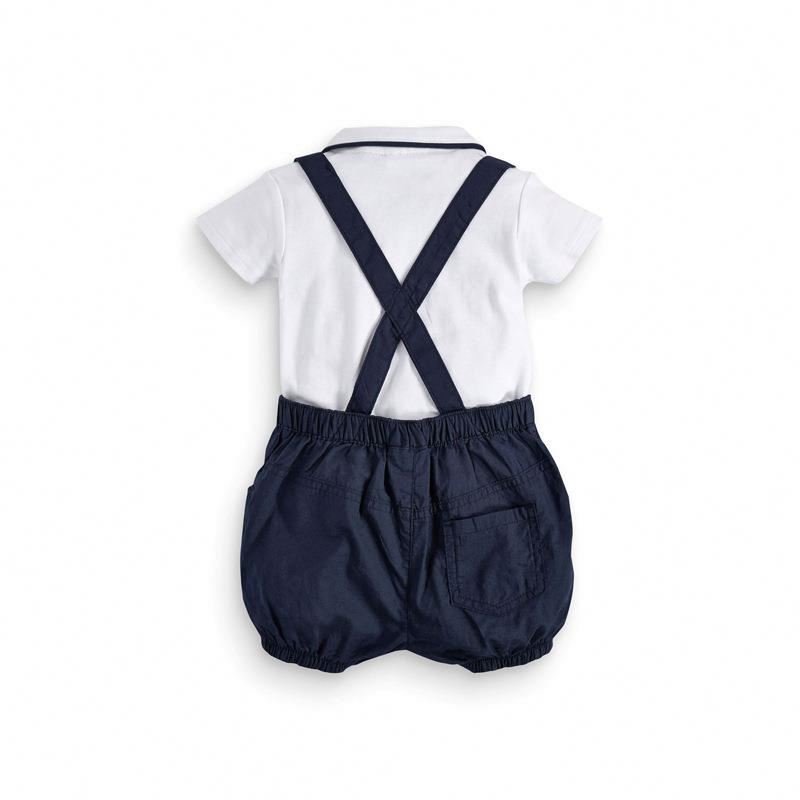 Toddler Infant Baby Boy Gentleman Outfits Short Sleeve T-shirt+bib Pants+bow Tie 2pcs Boys Clothing Set Formal Suits