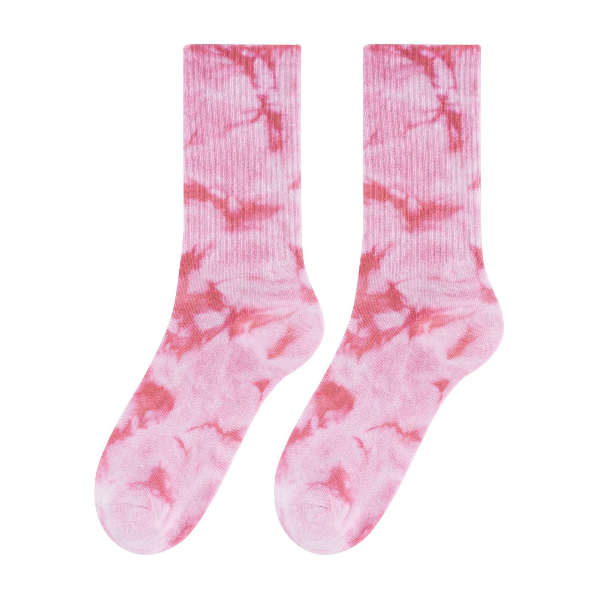 wholesale custom logo high quality cotton custom tie dye weed socks knitted men women