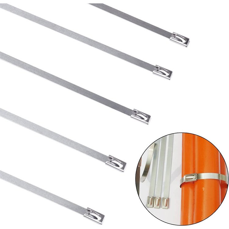 7.9x150mm 201 Factory Price Hose clamp stainless steel cable tie