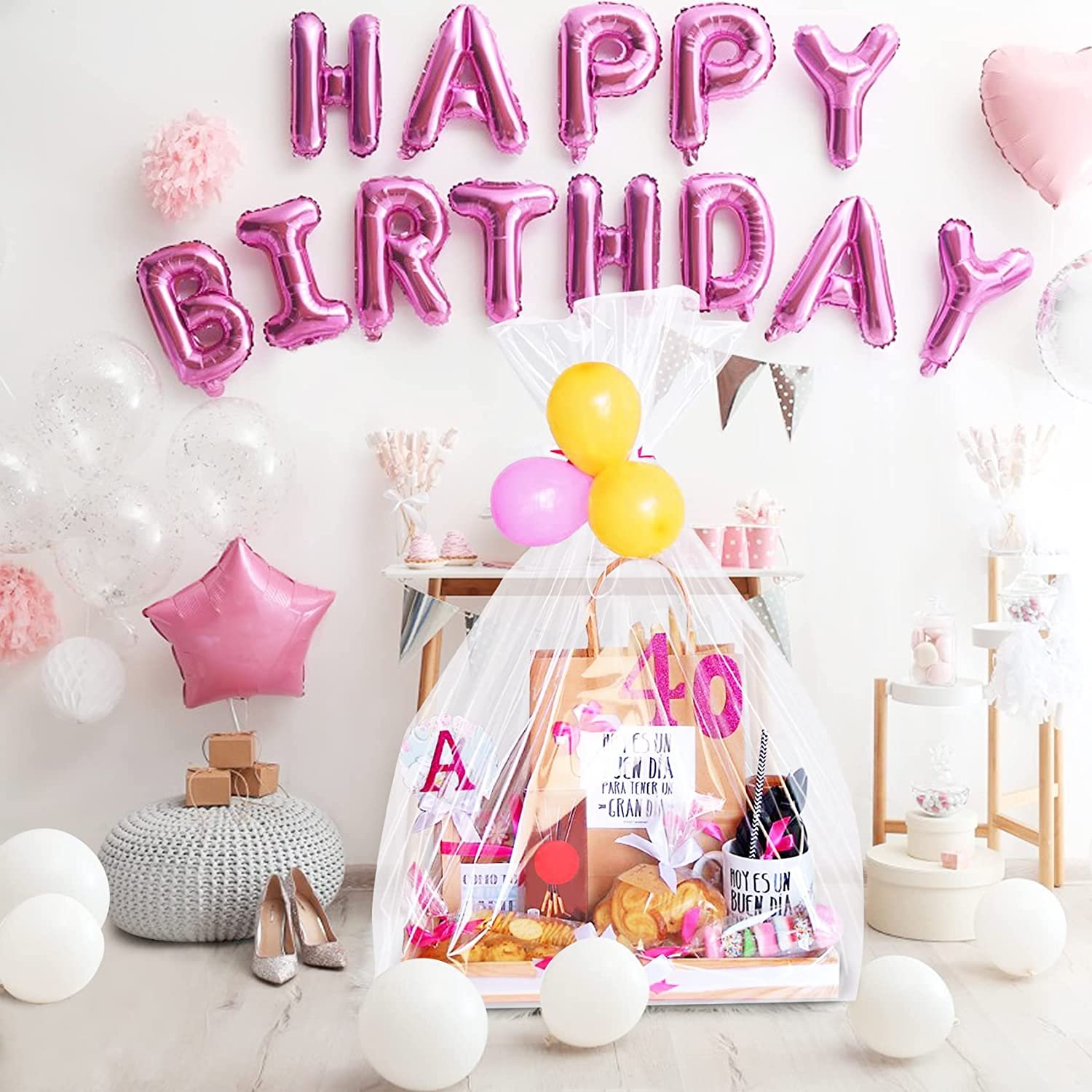 Factory ODM Cellophane Treat Goodie Bags Cello Candy Bags with Twist Ties for Birthday Party Favors Valentines Easter Weddings