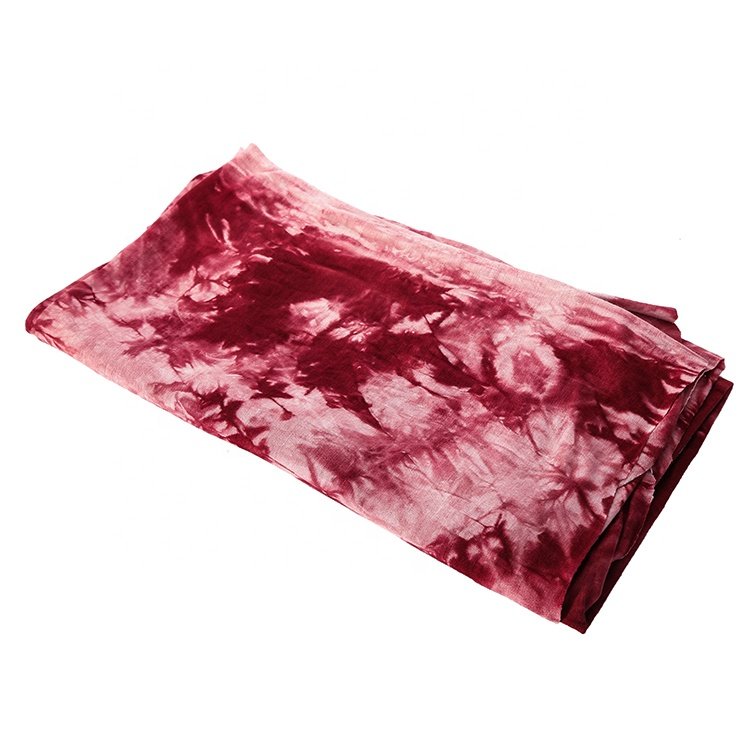 New design pattern super soft knitted tie dye printed fabric for women dress