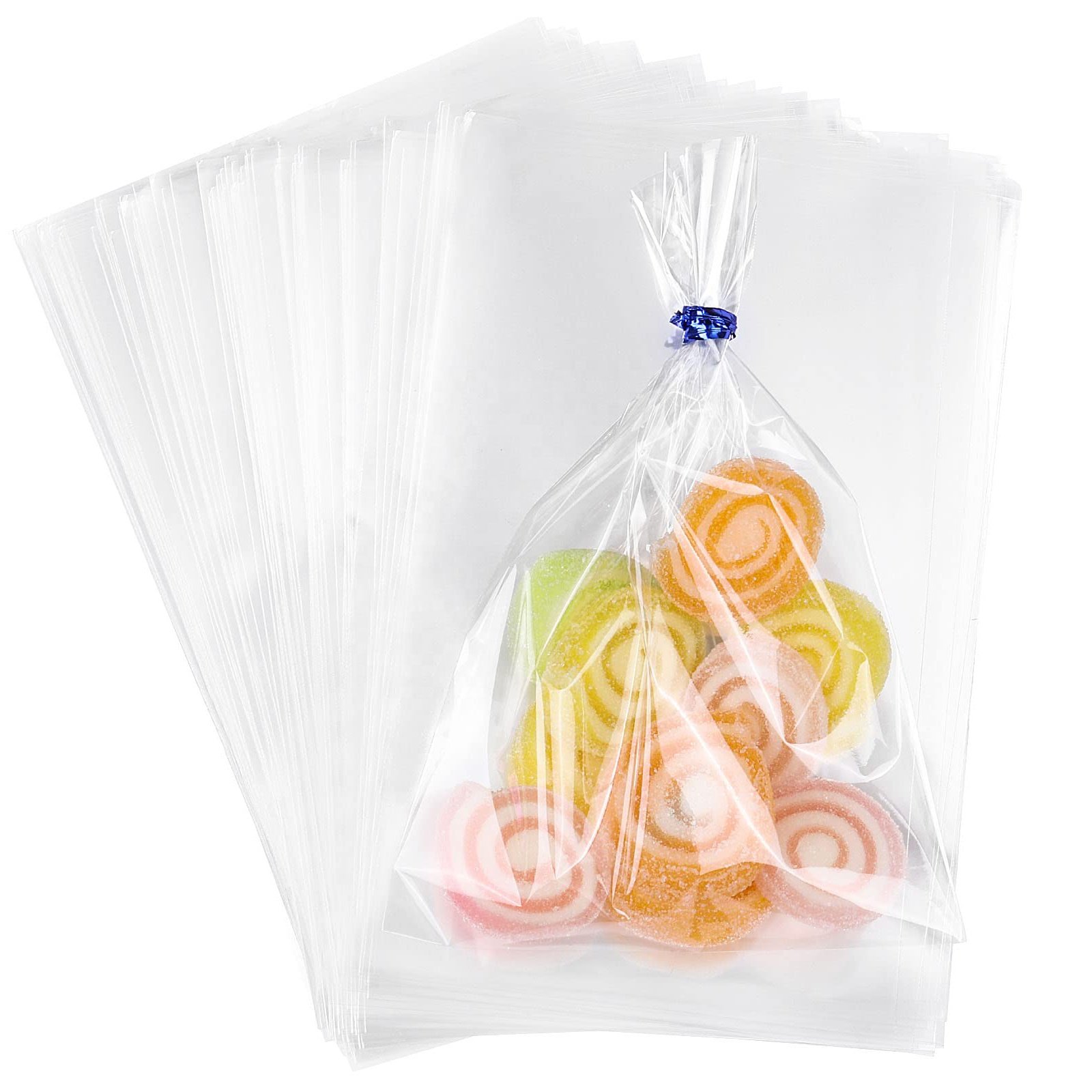 Cellophane Bags Clear Plastic Bags with Twist Ties for Gifts, Party Favors Packaging