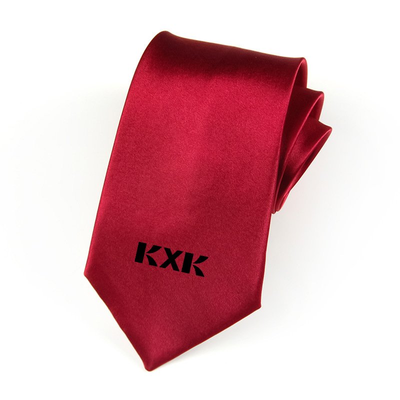 KXK Custom Polyester Necktie Woven Jacquard Striped Fabric Blue Neck Ties Mens Tie High School Custom Logo Handmade Necktie