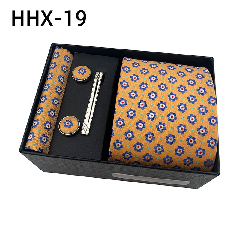 Manufacturers High Quality Classic Formal Gift Box Polyester Neck Ties Printing Floral Ties for Men