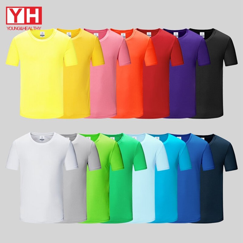 Polyester Clothing Sport Custom Print T-Shirt Moisture Wicking Screen Print Short Sleeves Tshirt Polyester T Shirt For Men