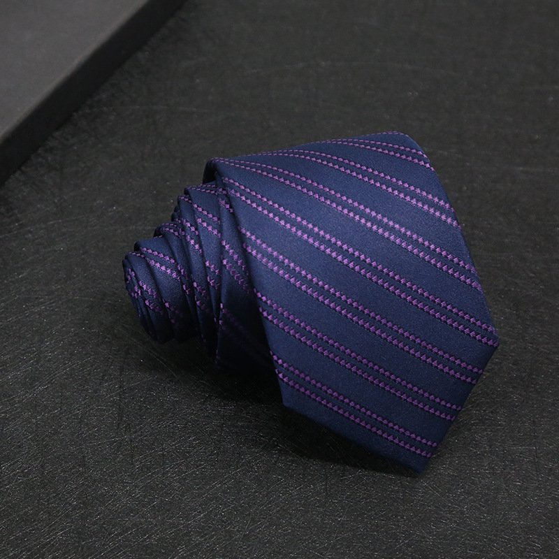 Mulberry Silk Striped Tie Blue Business Men's Tie Silk Tie