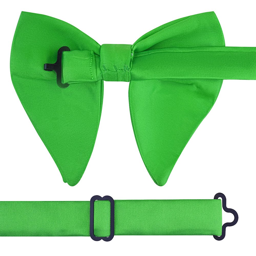 Classic Black White Green Big Butterfly Silk Bowtie Custom Solid Polyester Woven Men Evening Large Bow Ties Plain