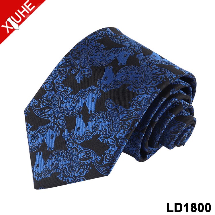 New Design Green Color Tie Paisley Pattern Mens Ties Custom Polyester Woven Necktie