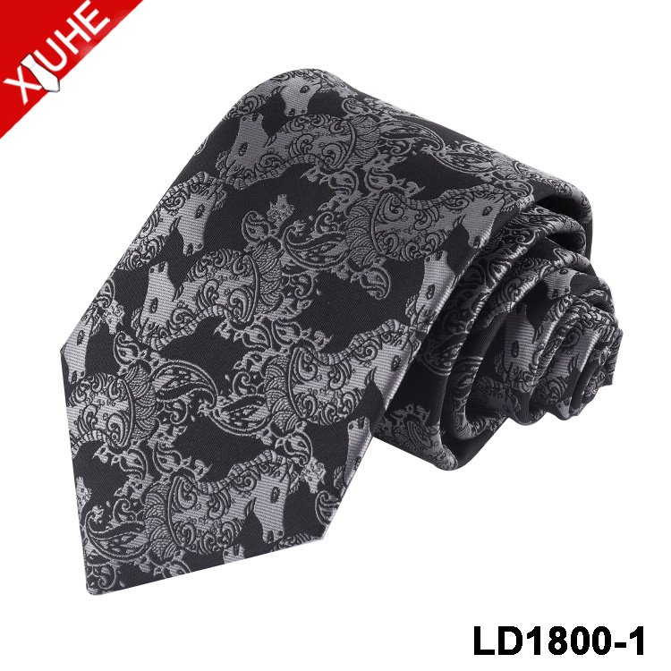 New Design Green Color Tie Paisley Pattern Mens Ties Custom Polyester Woven Necktie