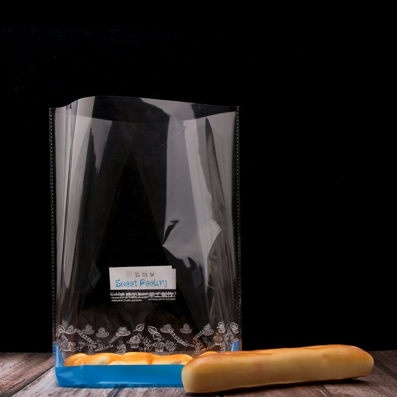 Resealable Custom Print Bakery Bags With Window Sample Food Grade Transparent Cookie Dessert Take away Bread Packaging Bags