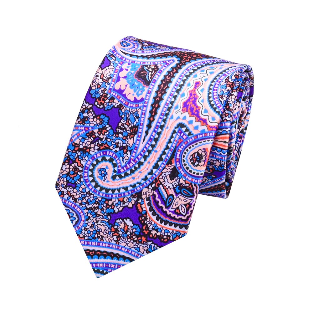 YiLi Premium Men Paisley Printing Polyester Neckties
