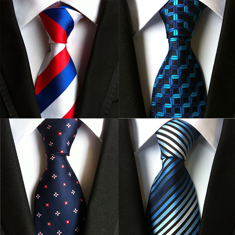 Business Stripe Tie Necktie Woven Formal Party Suit Neck Ties