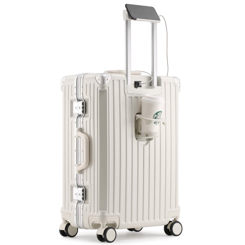 Tie rod luggage universal wheel 20 inch trolley case aluminum frame 24 password travel men and women 28 trolle