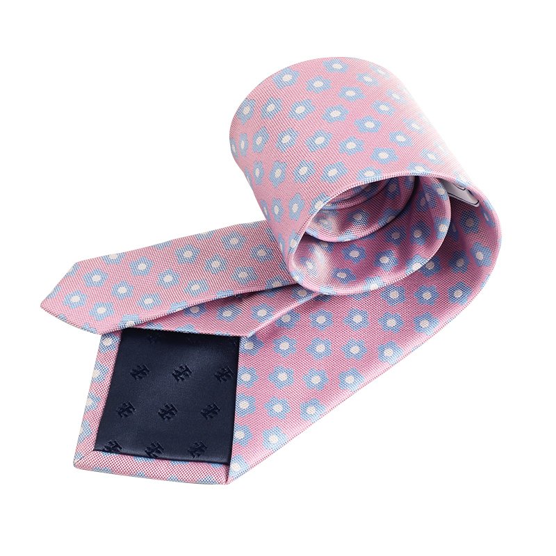 2024 Hot Selling Quality Assurance Flower Pattern Tie Custom Logo Men's Classic Pure Silk Ties For Daily Life