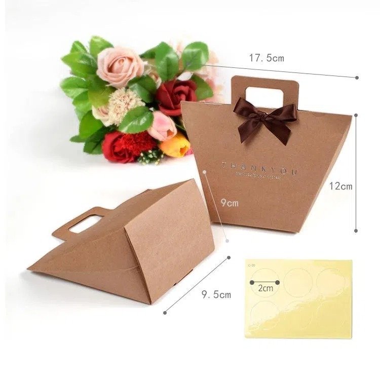 Small tie jewelry perfume thank you gift bagskraft paper bags fs-c packaging