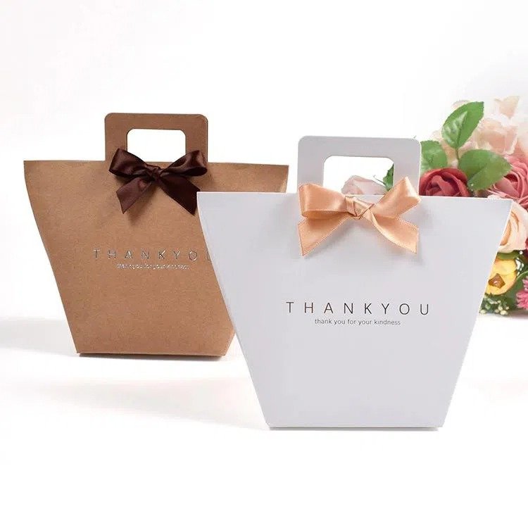 Small tie jewelry perfume thank you gift bagskraft paper bags fs-c packaging