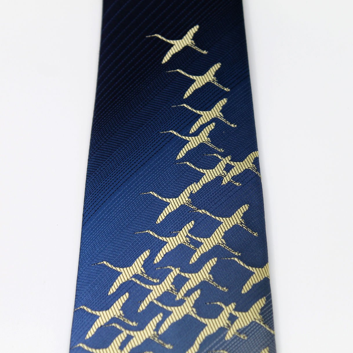 beatiful cranes pattern neck tie with custom logo promotional & business gifts Japanese traditional Woven 2022 fashionable