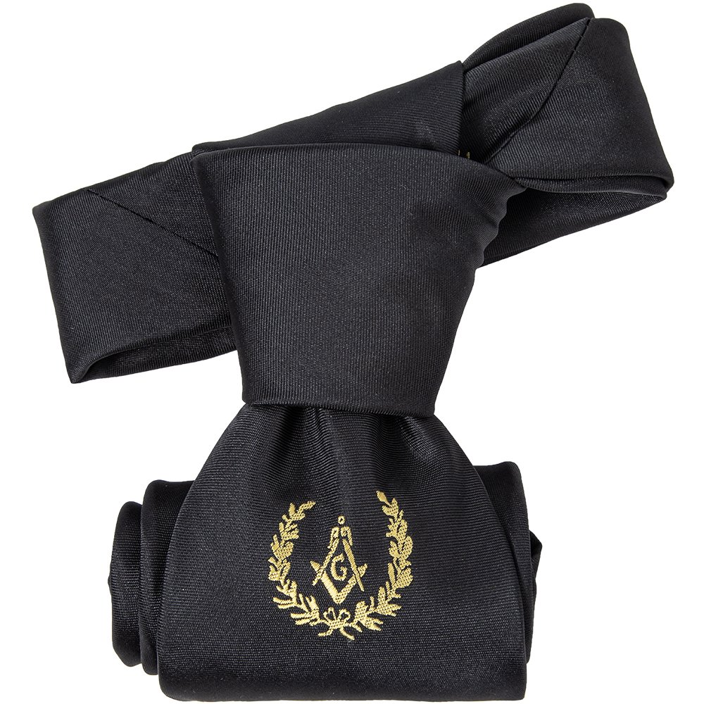 Men's Microfiber Polyester Necktie with Masonic Regalia Square & Compass Design with Different Masons Logo for Masonic Events