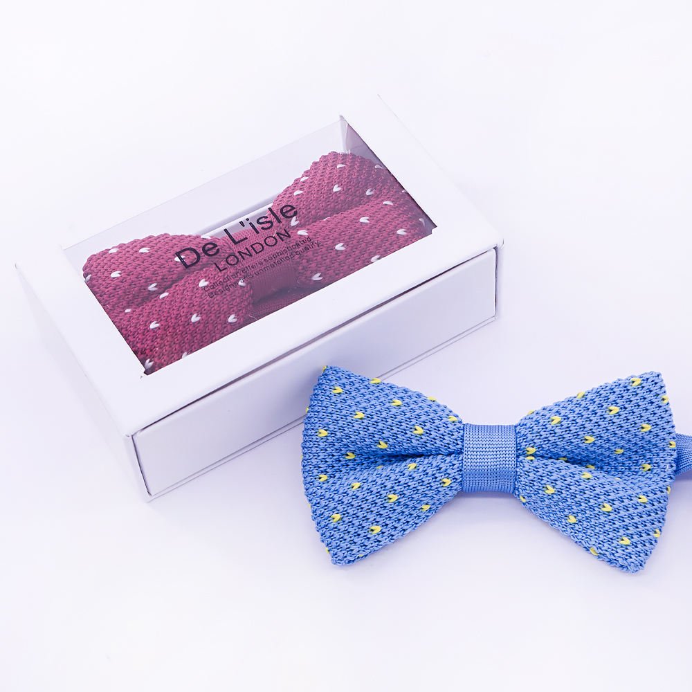Profession Bowtie Manufacturer Wholesale Custom Patterns Fashion Bow Tie OEM/ODM 100% Polyester Business Knit Bow Tie For Men