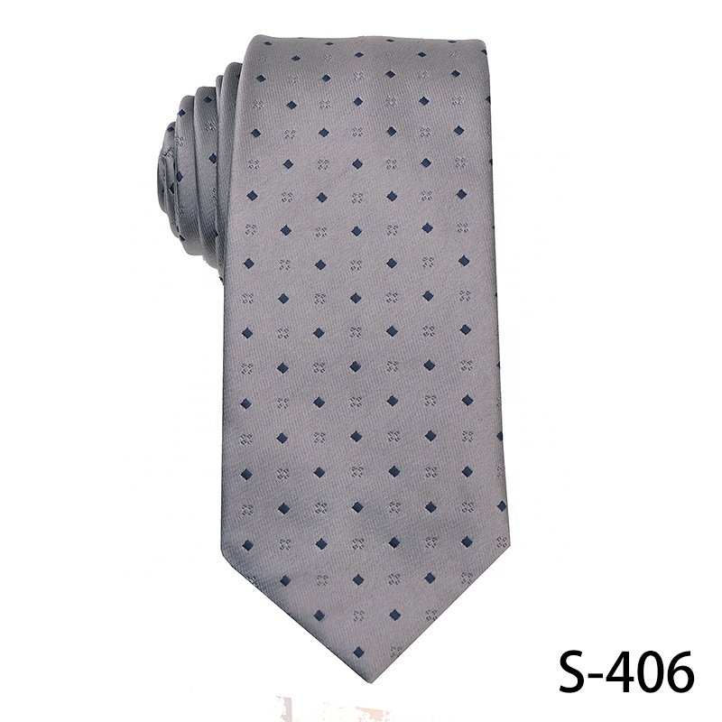 Custom high quality fashion latest design dot tie reversible navy blue fashion design gift self stripe tie men's luxury ties
