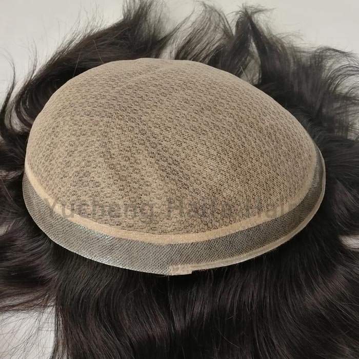 natural looking, hidden knots, silk top human hair toupee for men Mirage Diamond