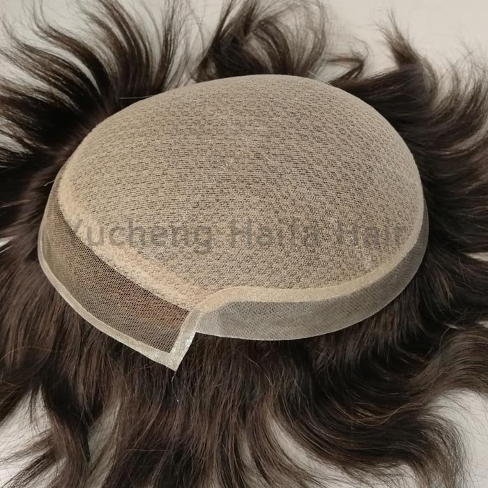 natural looking, hidden knots, silk top human hair toupee for men Mirage Diamond