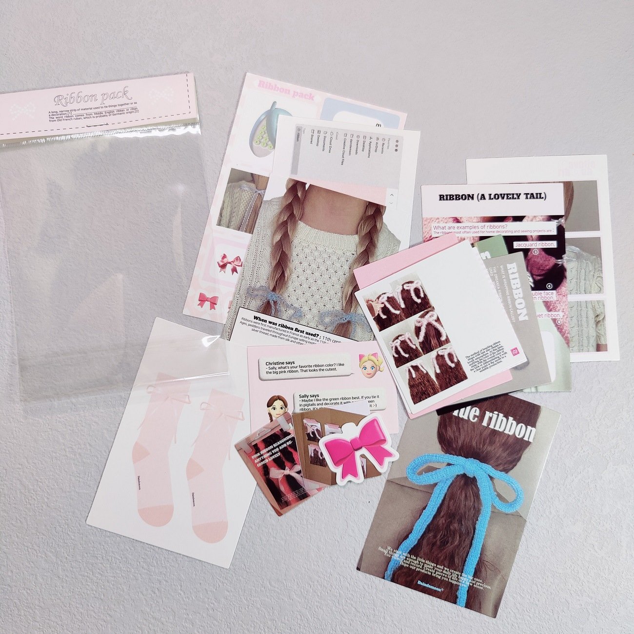 New INS Style Lace Bow Tie Sticker Bag Scrapbook Collage Material Album Journal Diary Happy Project Handbook Material Decoration