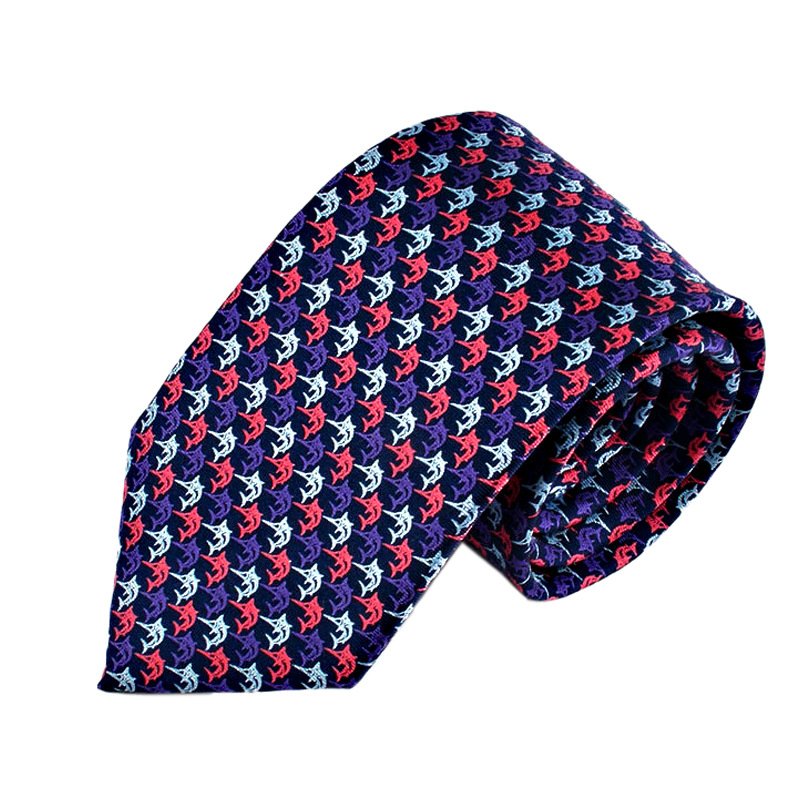 Trendy silk print tie men's business light luxury high-end animal print men tie custom logo