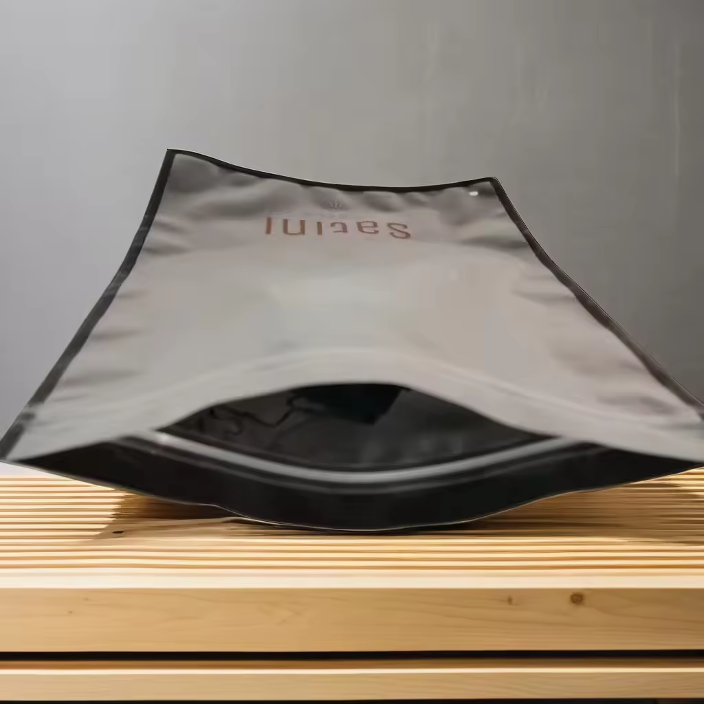 Medium Size Zip Lock Garment Packaging Bag Custom Logo Flat Opp Bag with Cap Sealing Handle for Underwear and Clothes