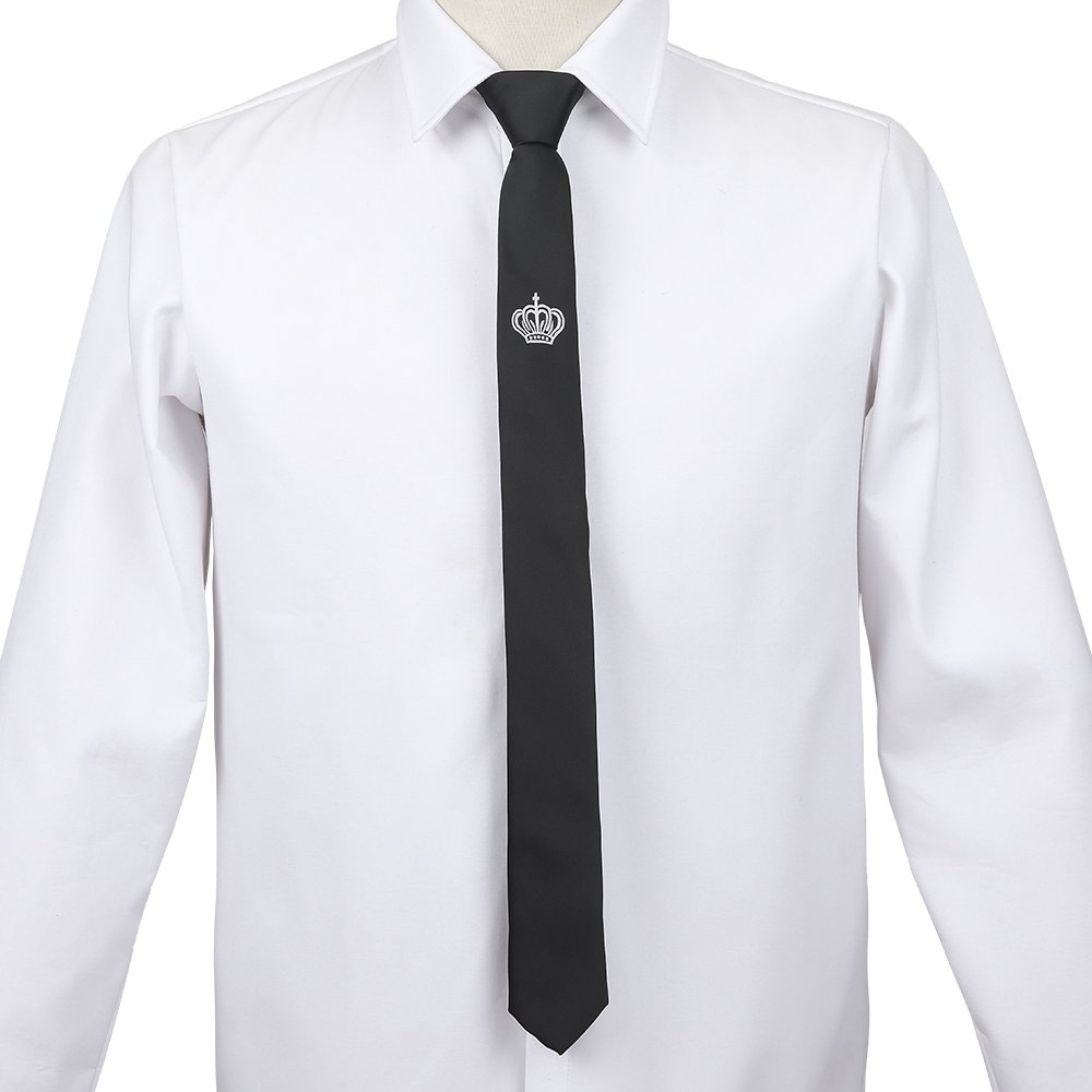 Custom necktie tailor made logo tie personalized King's Crown Motif necktie Polyester woven Slim Easy wear Slim Men's Tie