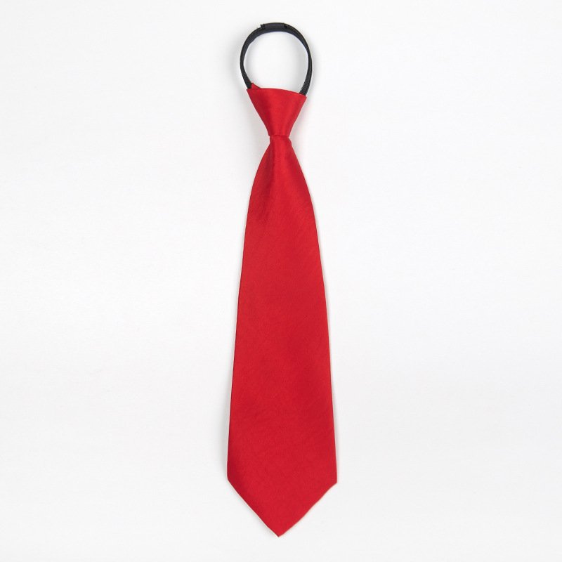 Wholesale Men's Zipper Silk-Like Polyester Ties solid Business Wedding Necktie Logo Design Party Use Gift Box Packed