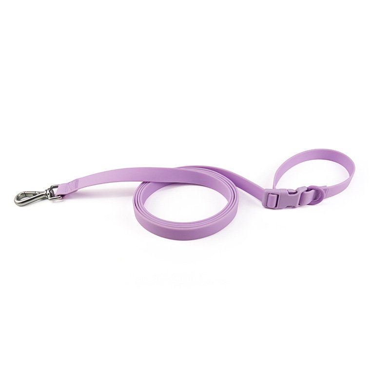 Wholesale custom logo pet leash wholesale high quality dog leather strap pvc wrapped metal buckle dog leather strap