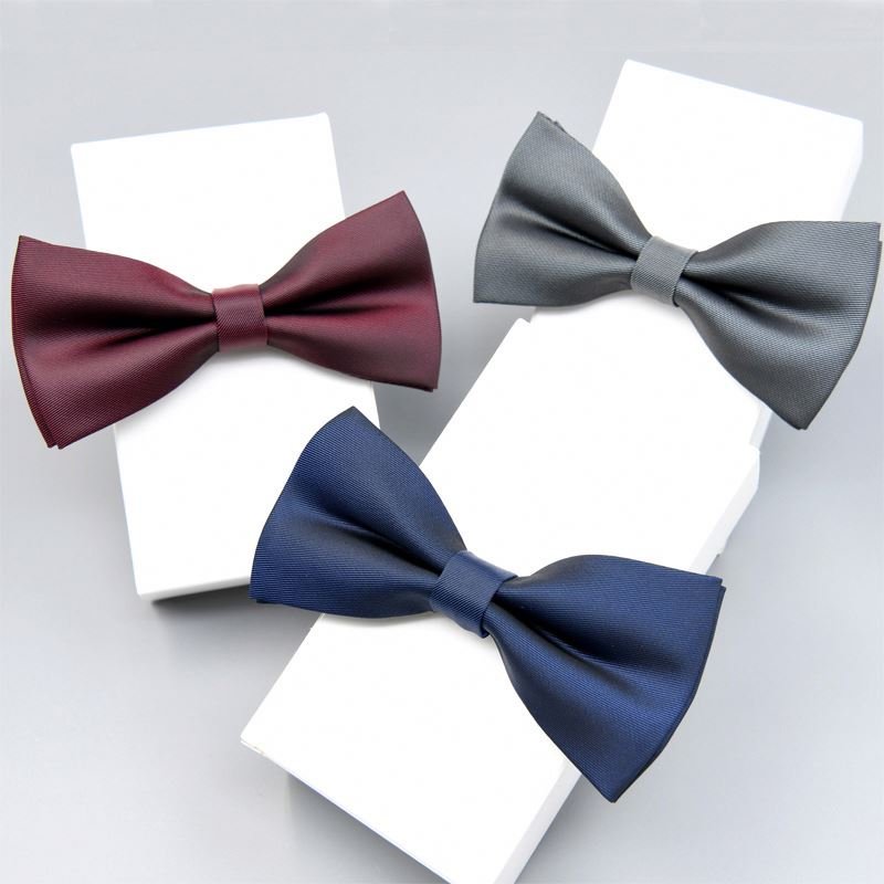 Gentleman Classic Satin Bowtie Necktie For Wedding Party Adjustable Bowtie